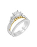 3 Stone 14K White with Rose Gold and Diamond Tesori Infinity Engagement Ring