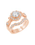 Vintage 14K White Gold and Round Halo Diamond Engagement Ring