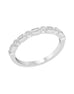 Stackable 14K White Gold and Diamond Wedding Band