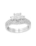 3 Stone 14K White Gold and Diamond Tesori Engagement Ring
