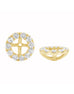 5.20 MM 14K White Gold Diamond Earring Jackets