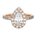 14K Rose Gold Moissanite and Diamond Engagement Ring