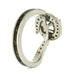 14K White Gold Aquamarine and Antler Halo Engagement Ring
