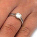 14K White Gold Moissanite and Antler Engagement Ring