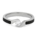Titanium Diamond and Dinosaur Bone Engagement Ring