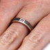 14K White Gold Pink Sapphire and Dinosaur Bone Engagement Ring