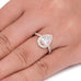 14K Rose Gold Moissanite and Diamond Engagement Ring