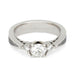 Platinum Diamond Engagement Ring with Meteorite Inlay