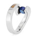 Titanium Blue Sapphire and Hardwood Engagement Ring